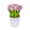 9" Tulip Bouquet in Metal Pot
